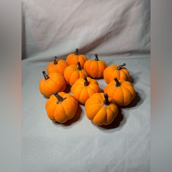 10 pc Collection of Artificial Pumpkins Fall & Halloween Crafts & Decor - Picture 1 of 5